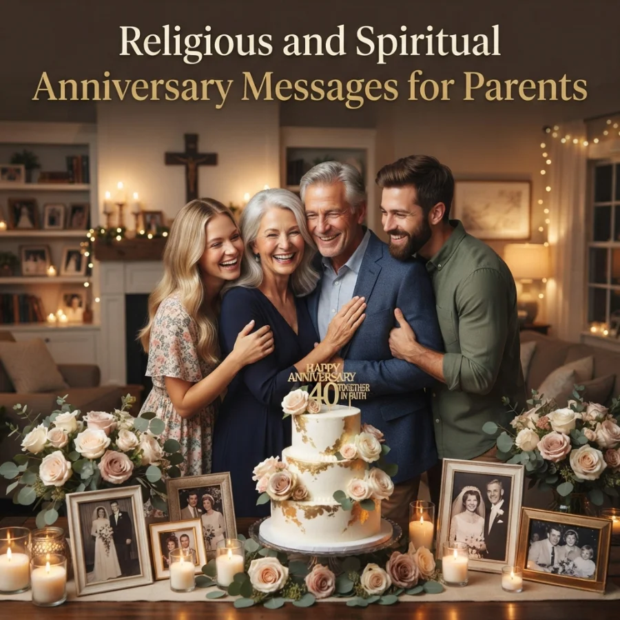Religious and Spiritual Anniversary Messages for Parents