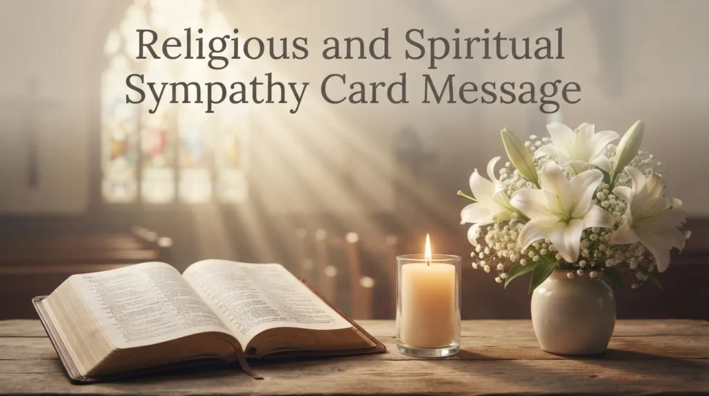 Religious and Spiritual Sympathy Card Message