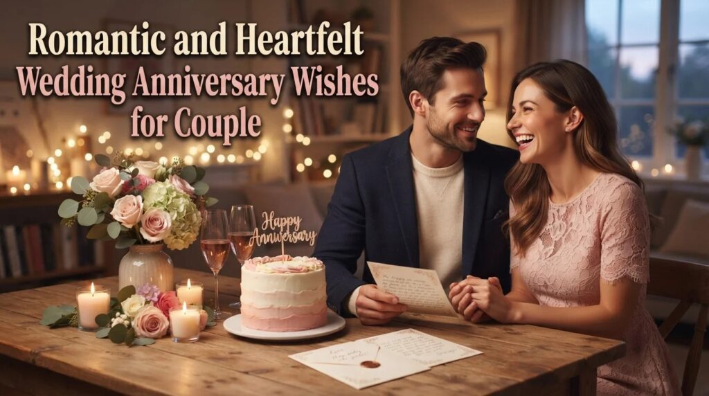 Romantic and Heartfelt Wedding Anniversary Wishes for Couple