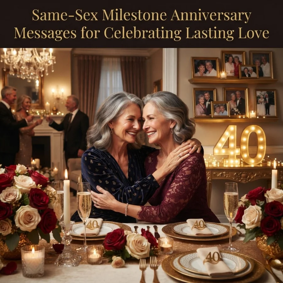 Same-Sex Milestone Anniversary Messages for Celebrating Lasting Love
