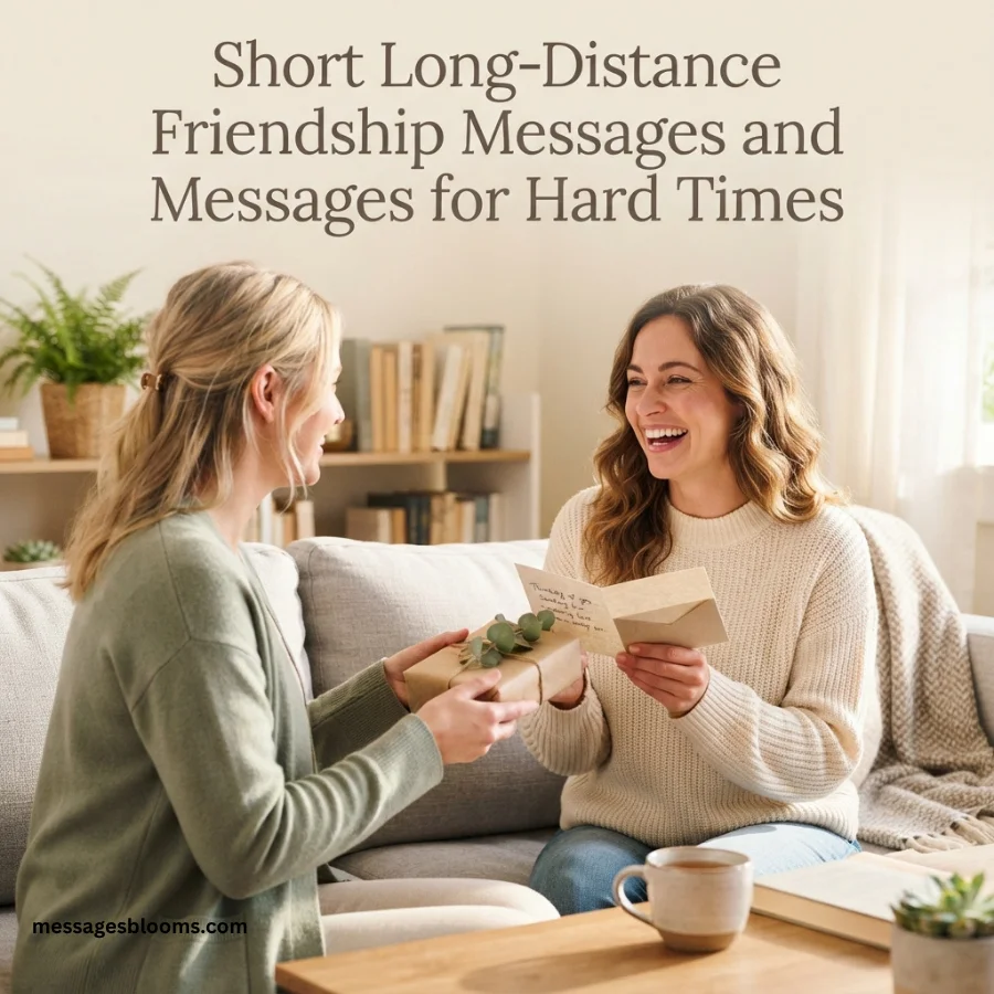 Short Long-Distance Friendship Messages and Messages for Hard Times