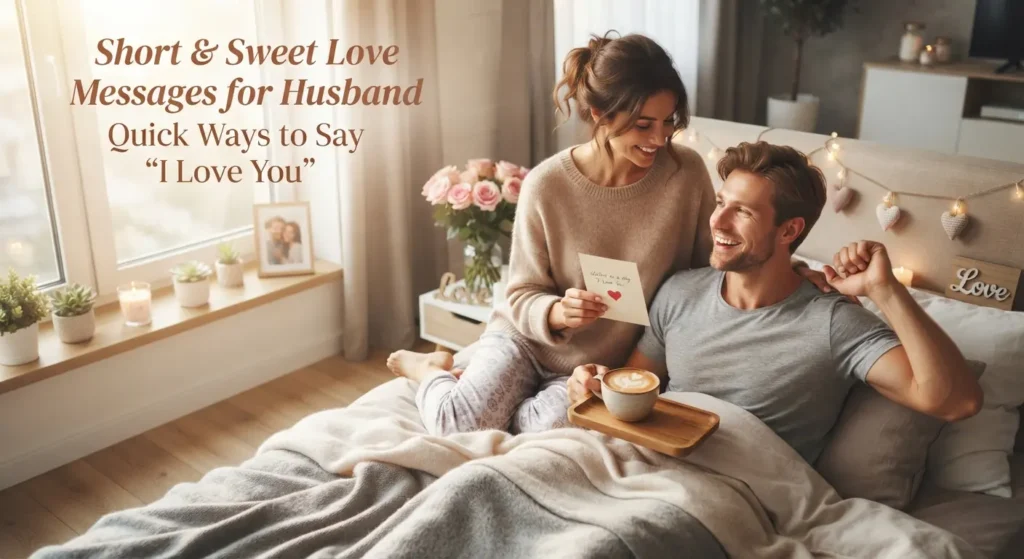 Short & Sweet Love Messages for Husband Quick Ways to Say "I Love You"