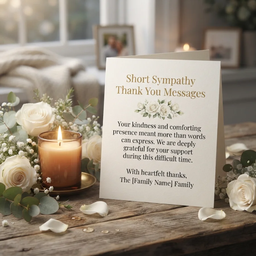 Short Sympathy Thank You Messages