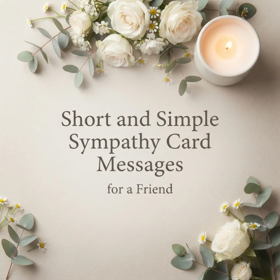 Short and Simple Sympathy Card Messages for a Friend