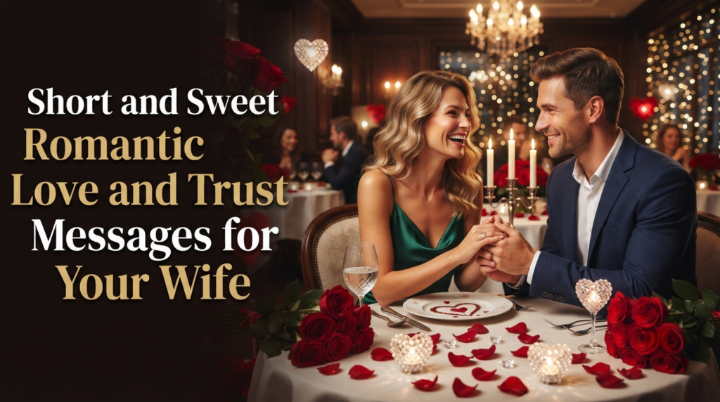 Short and Sweet Romantic Love and Trust Messages for Your Wife