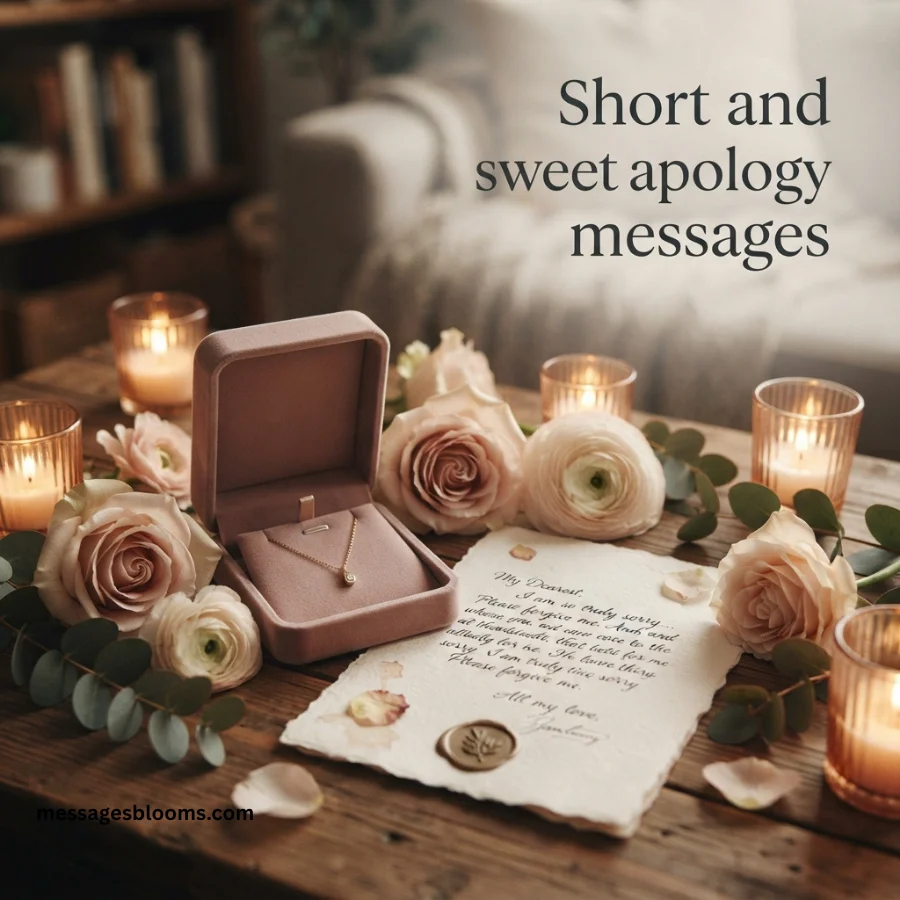 Short and sweet apology messages 