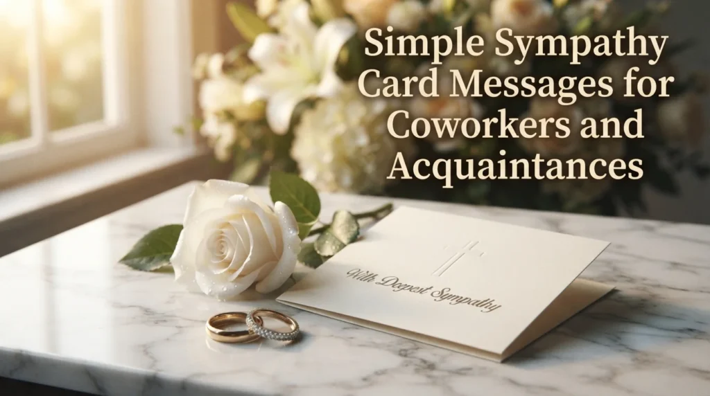Simple Sympathy Card Messages for Coworkers and Acquaintances