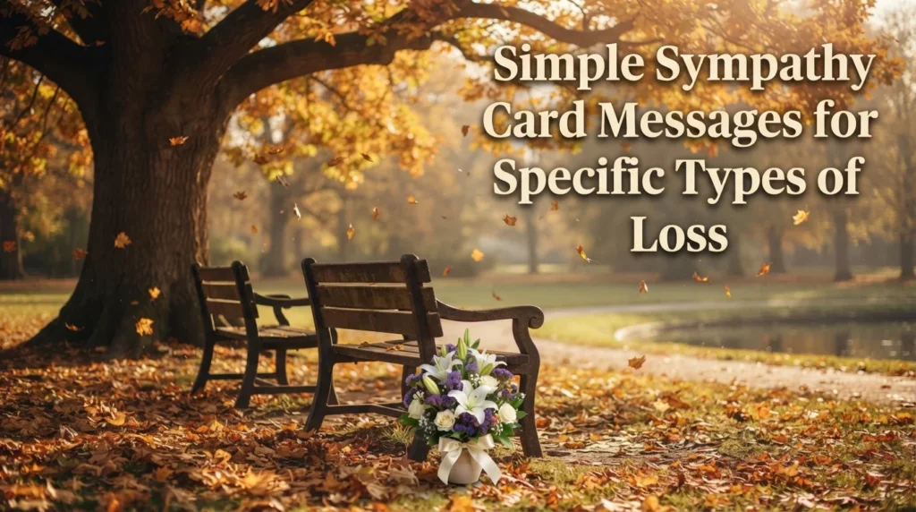 Simple Sympathy Card Messages for Specific Types of Loss