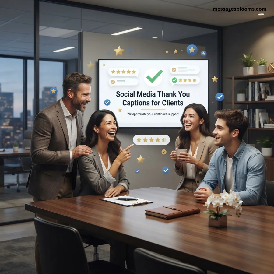 Social Media Thank You Captions for Clients