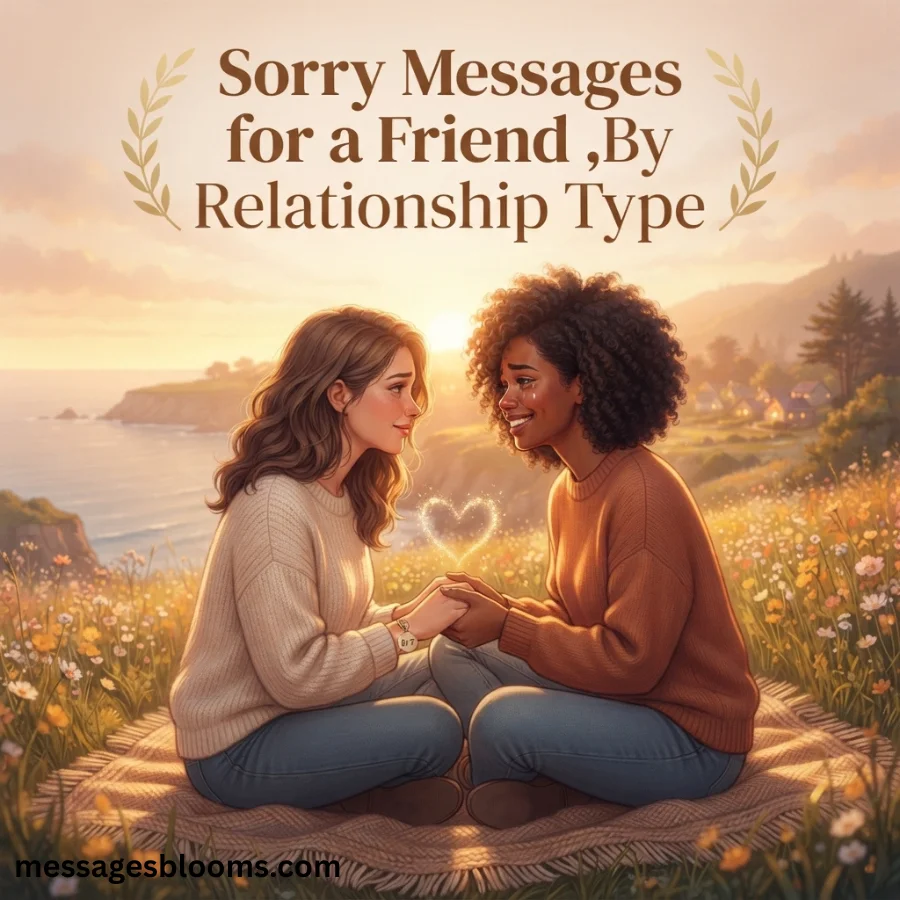 Sorry Messages for a Friend ,By Relationship Type