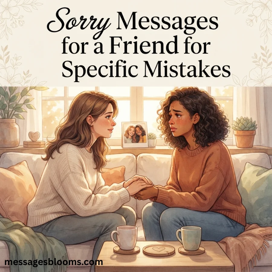 Sorry Messages for a Friend for Specific Mistakes