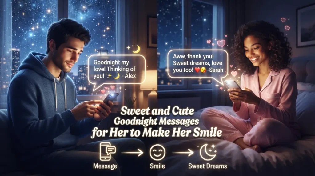 Sweet and Cute Goodnight Messages for Her to Make Her Smile