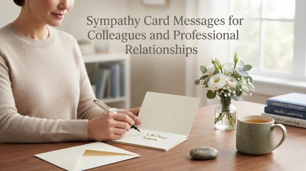 Sympathy Card Messages for Colleagues and Professional Relationships