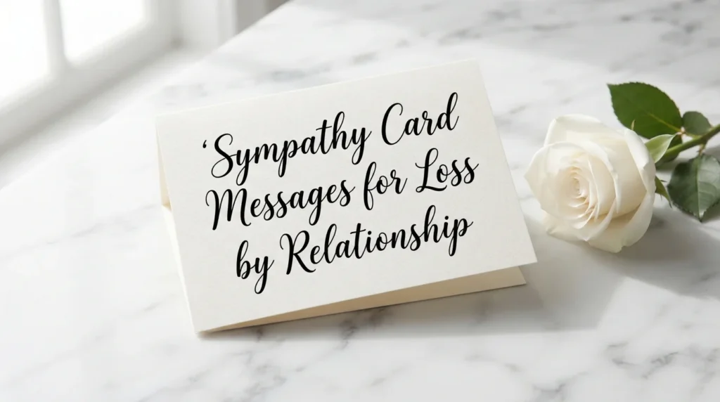 Sympathy Card Messages for Loss by Relationship