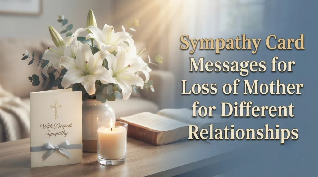 Sympathy Card Messages for Loss of Mother for Different Relationships