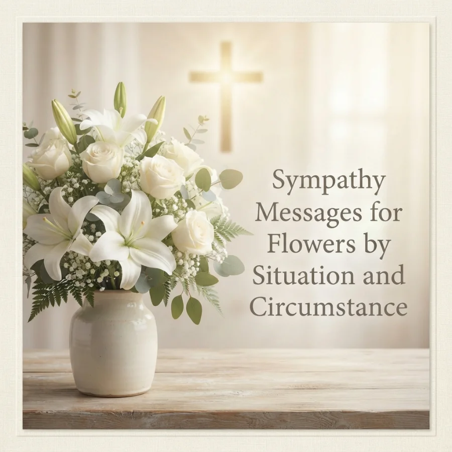 Sympathy Messages for Flowers by Situation and Circumstance