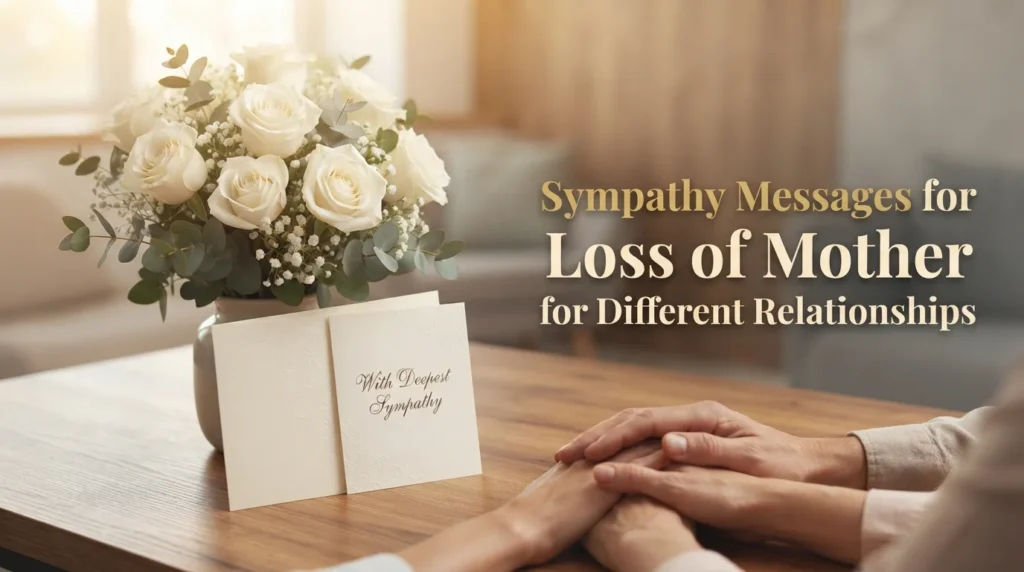 Sympathy Messages for Loss of Mother for Different Relationships