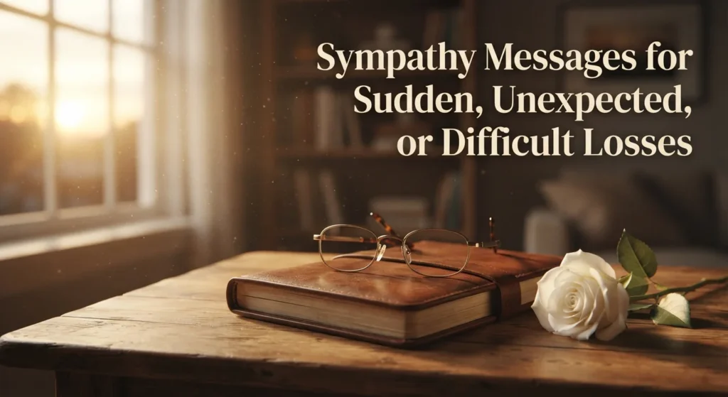 Sympathy Messages for Sudden, Unexpected, or Difficult Losses