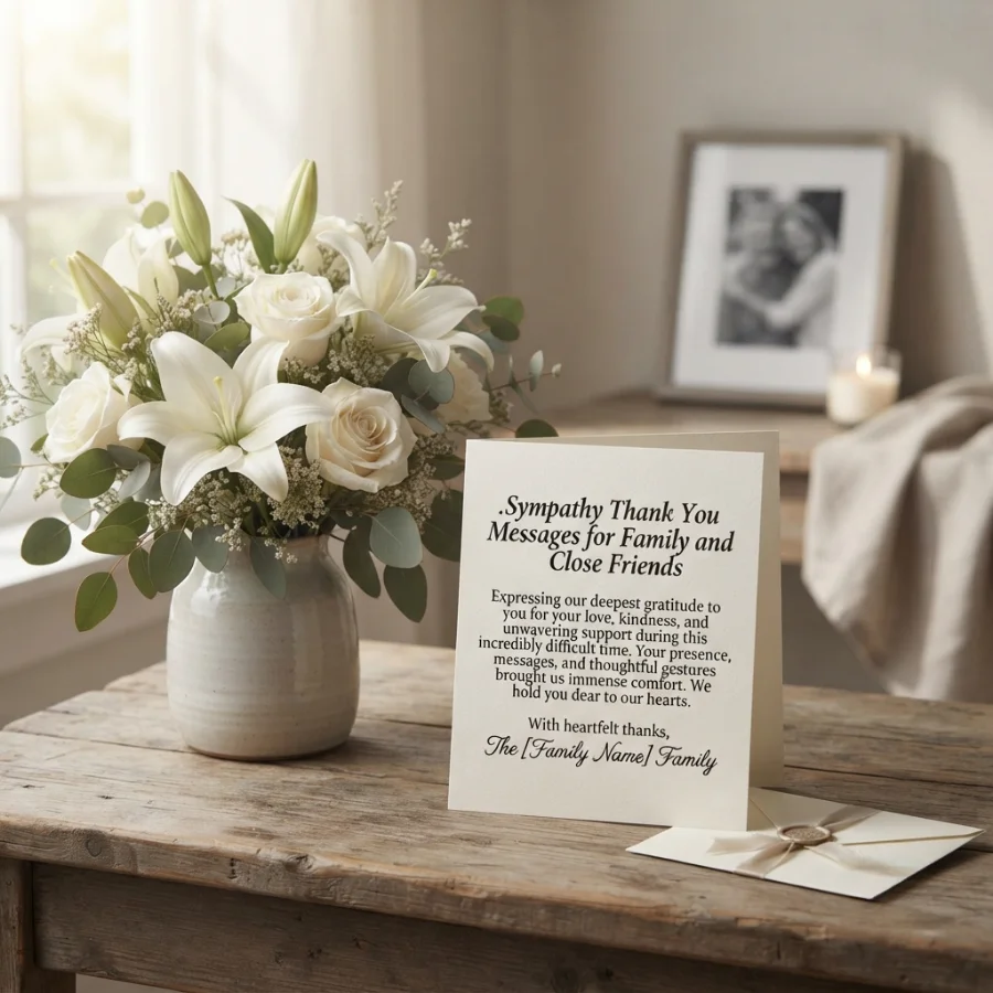Sympathy Thank You Messages for Family and Close Friends