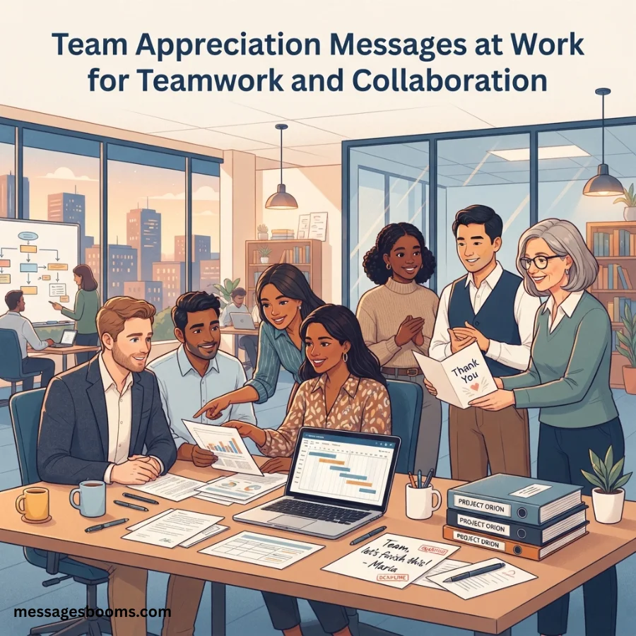Team Appreciation Messages at Work for Teamwork and Collaboration