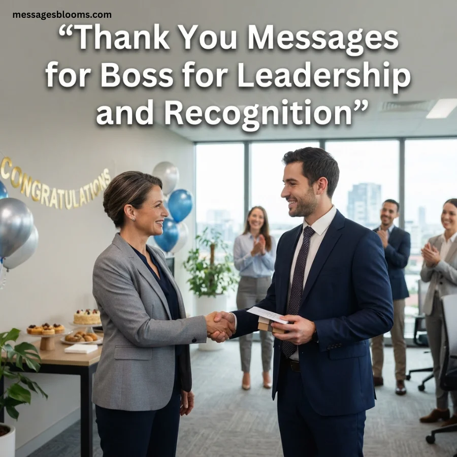Thank You Messages for Boss for Leadership and Recognition