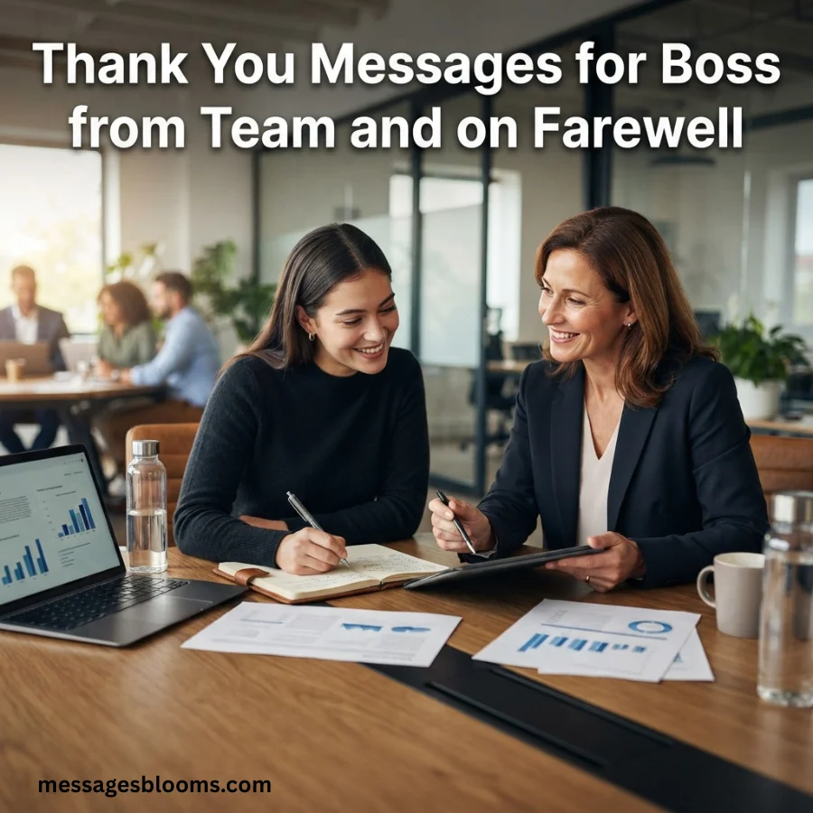 Thank You Messages for Boss from Team and on Farewell