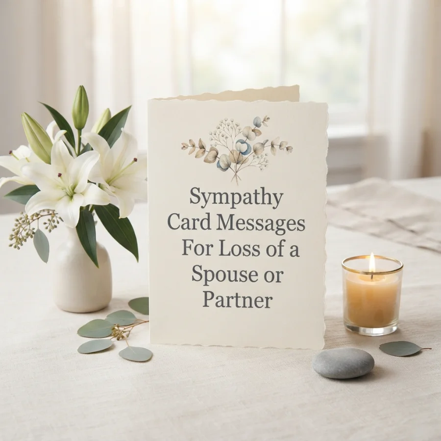 Sympathy Card Messages For Loss of a Spouse or Partner