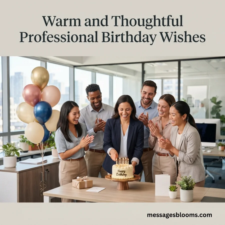 Warm and Thoughtful Professional Birthday Wishes