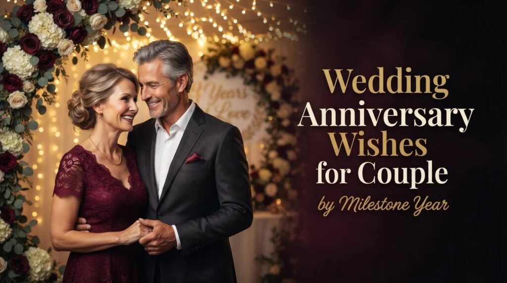 Wedding Anniversary Wishes for Couple by Milestone Year