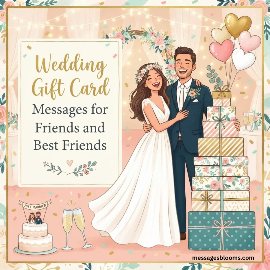 Wedding Gift Card Messages for Friends and Best Friends