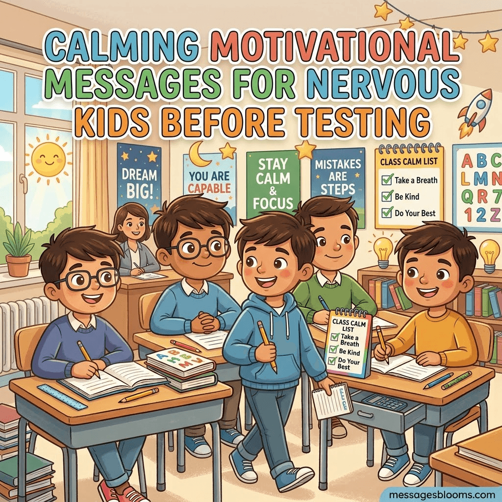 Calming Motivational Messages for Nervous Kids Before Testing