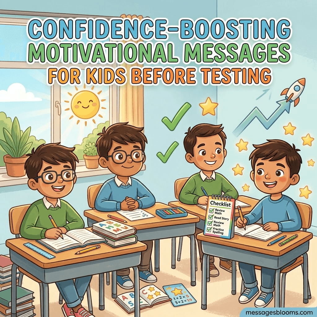 Motivational Messages for Kids Before Testing (Night Before & Test Morning)