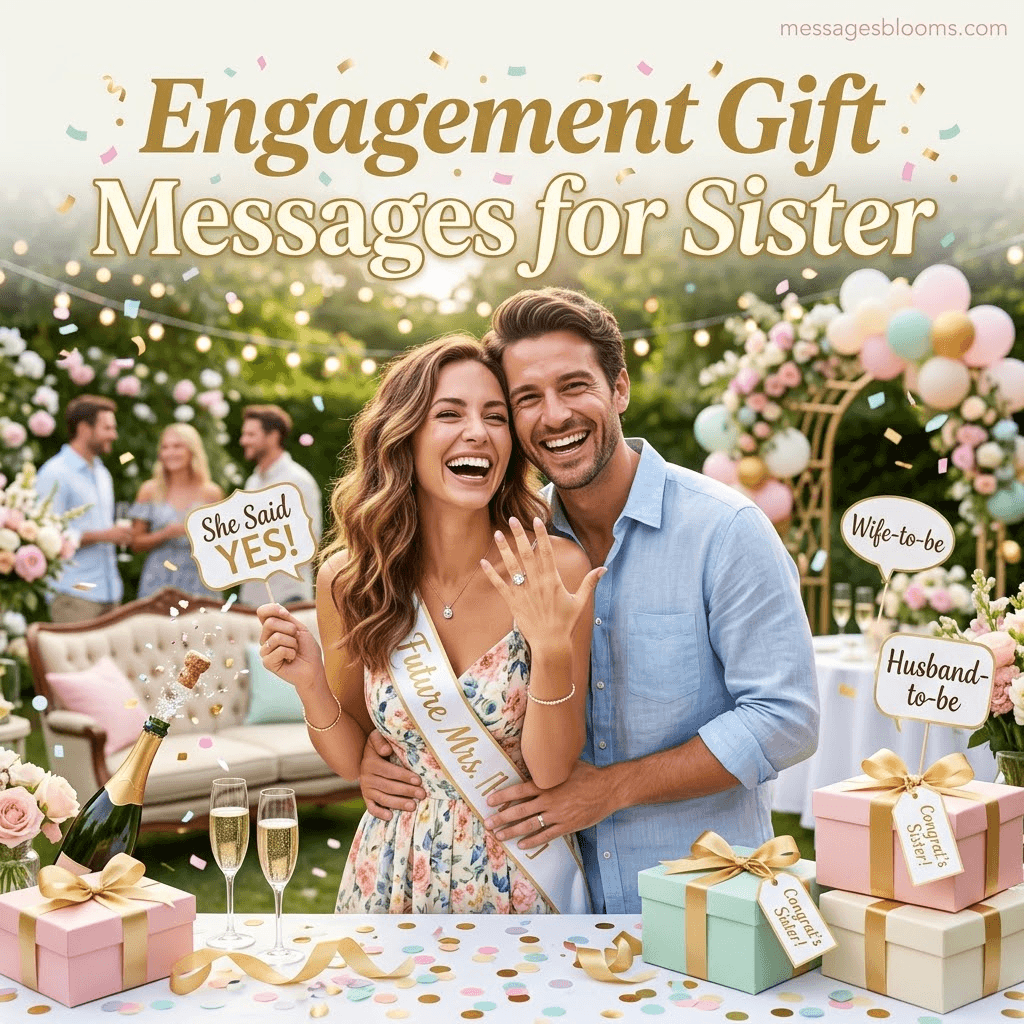 Engagement Gift Messages for Sister