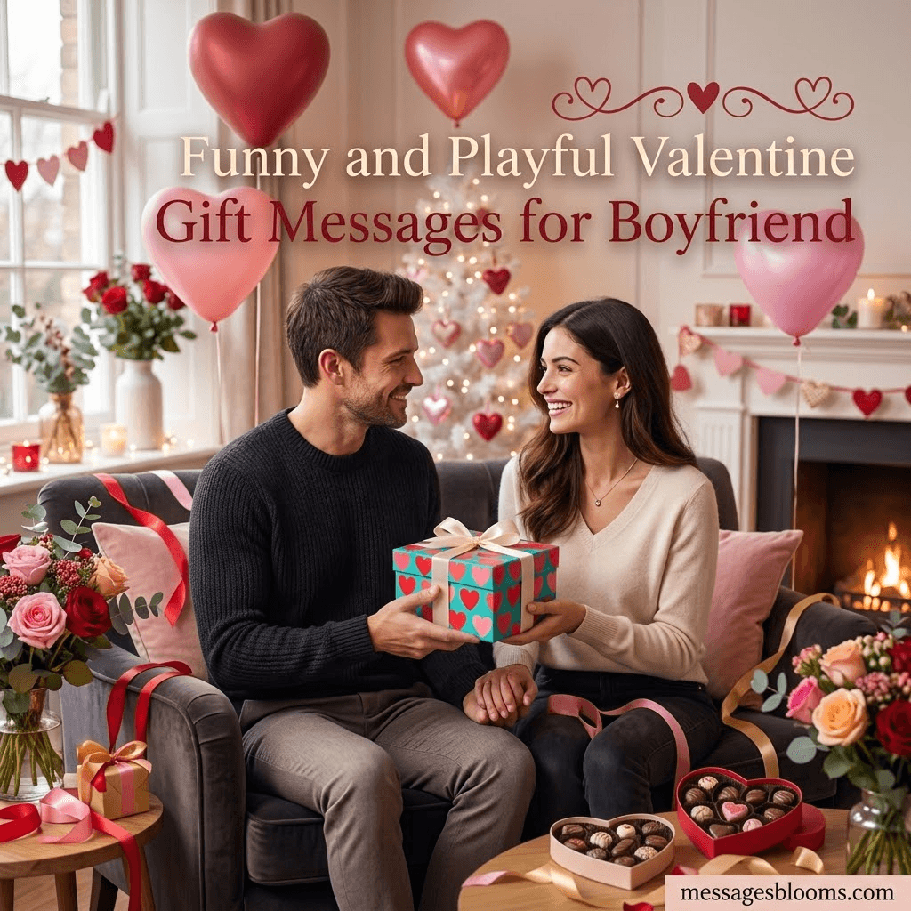 Funny and Playful Valentine Gift Messages for Boyfriend