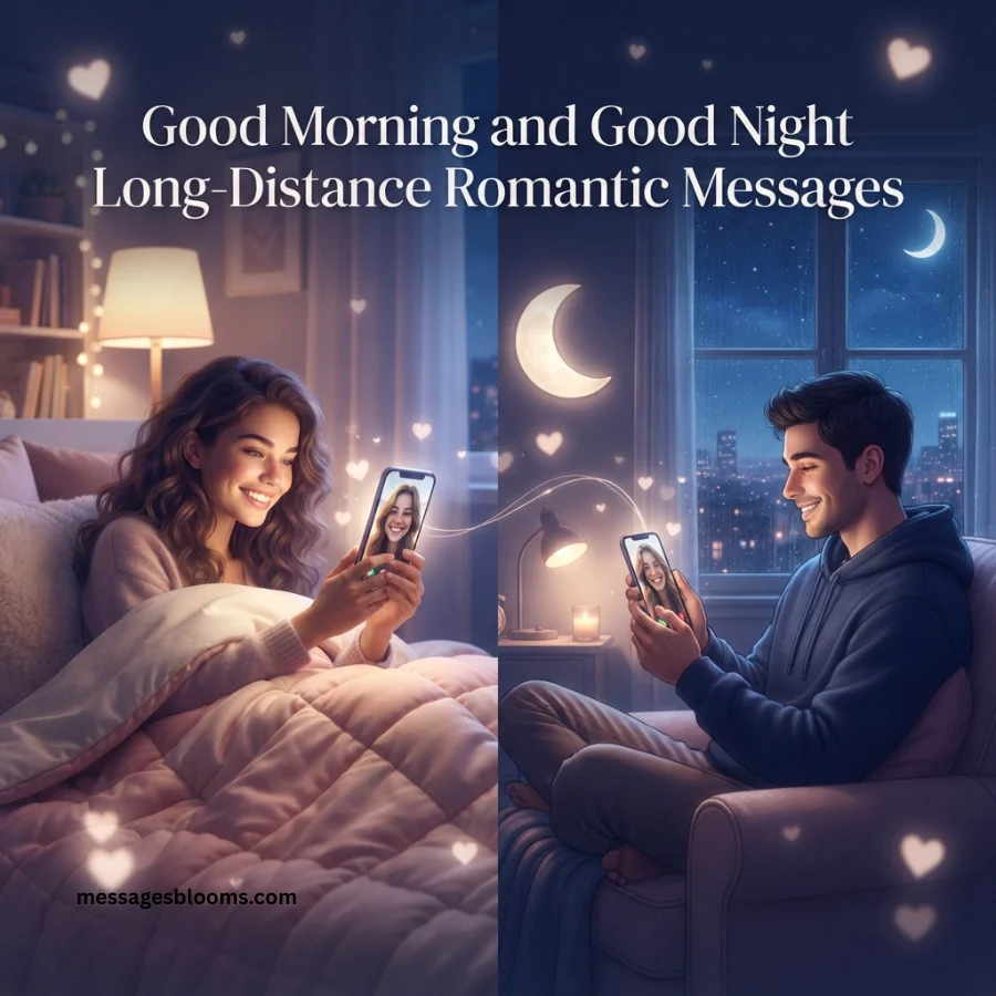 Good Morning and Good Night Long-Distance Romantic Messages