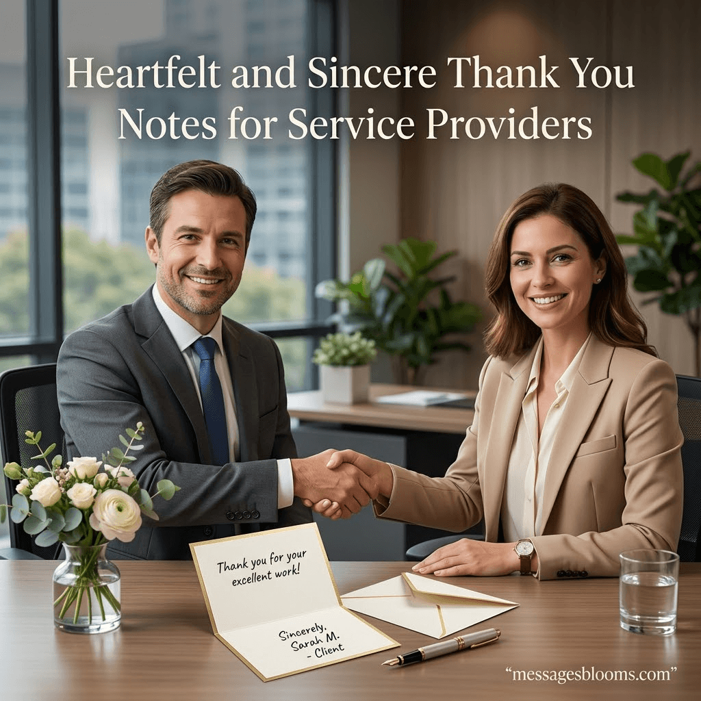 Heartfelt and Sincere Thank You Notes for Service Providers