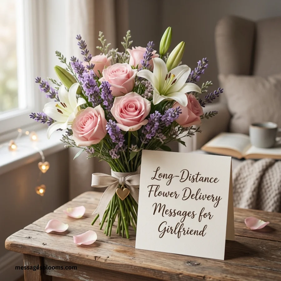 Long-Distance Flower Delivery Messages for Girlfriend