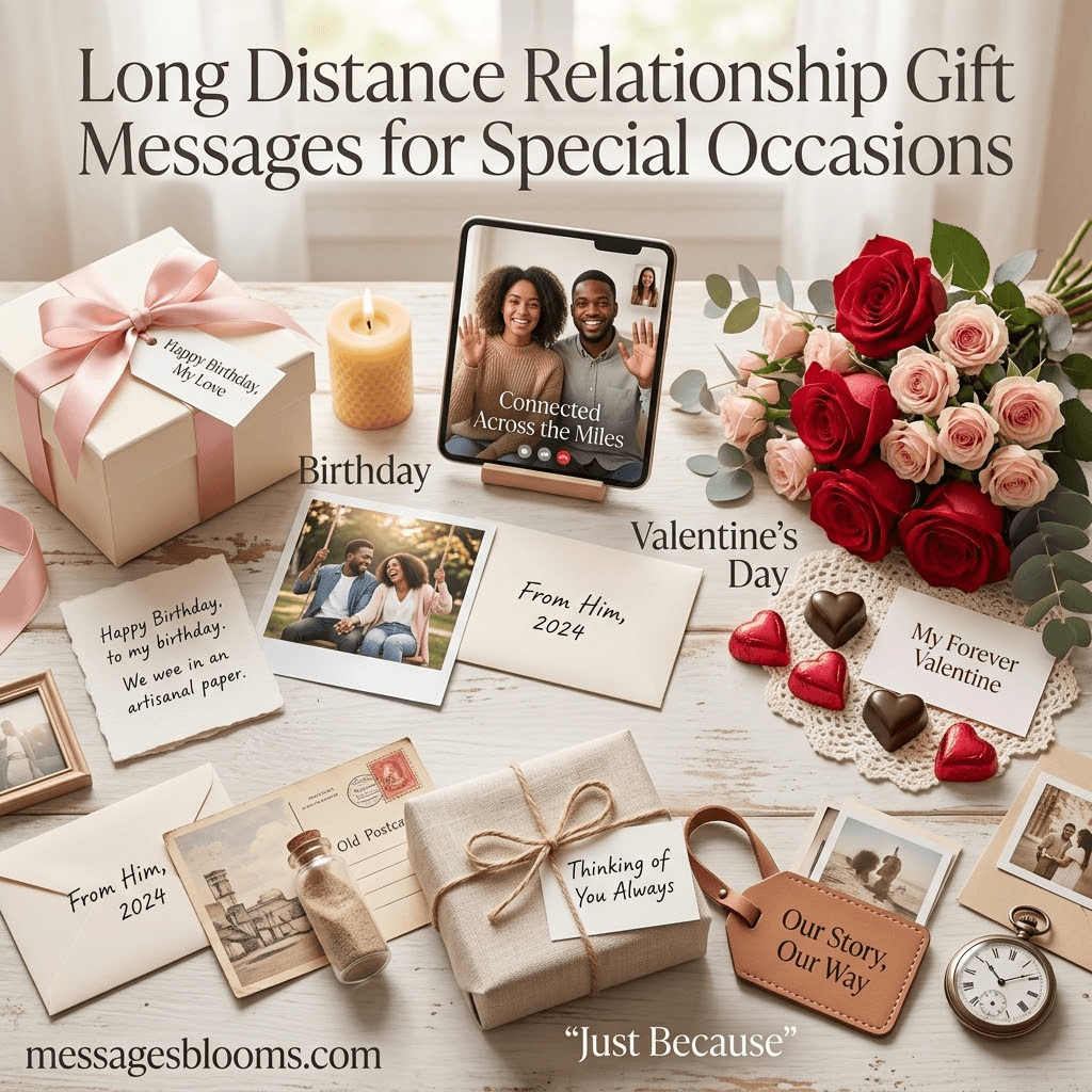 Long Distance Relationship Gift Messages for Special Occasions