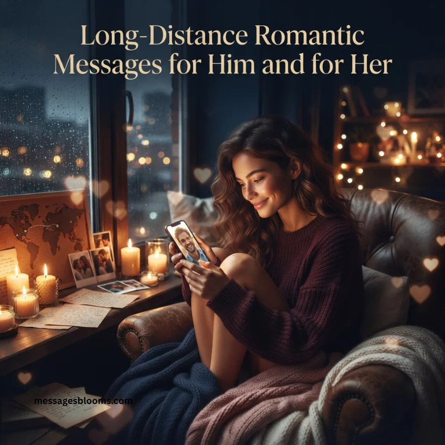 Long-Distance Romantic Messages for Him and for Her