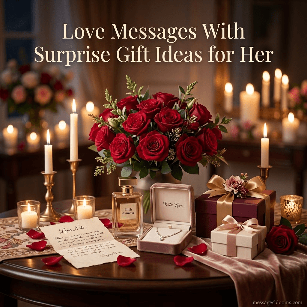 Love Messages With Surprise Gift Ideas for Her