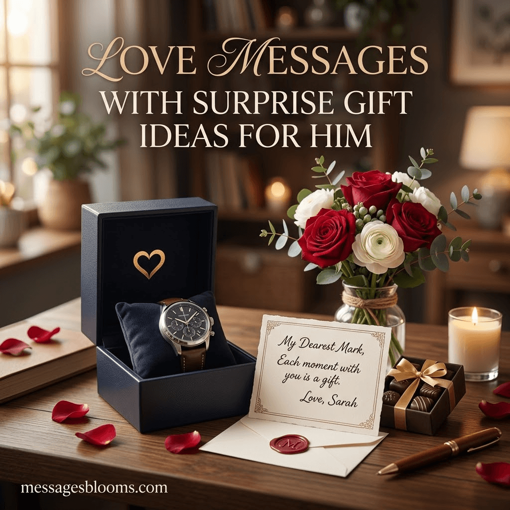 Love Messages With Surprise Gift Ideas for Him