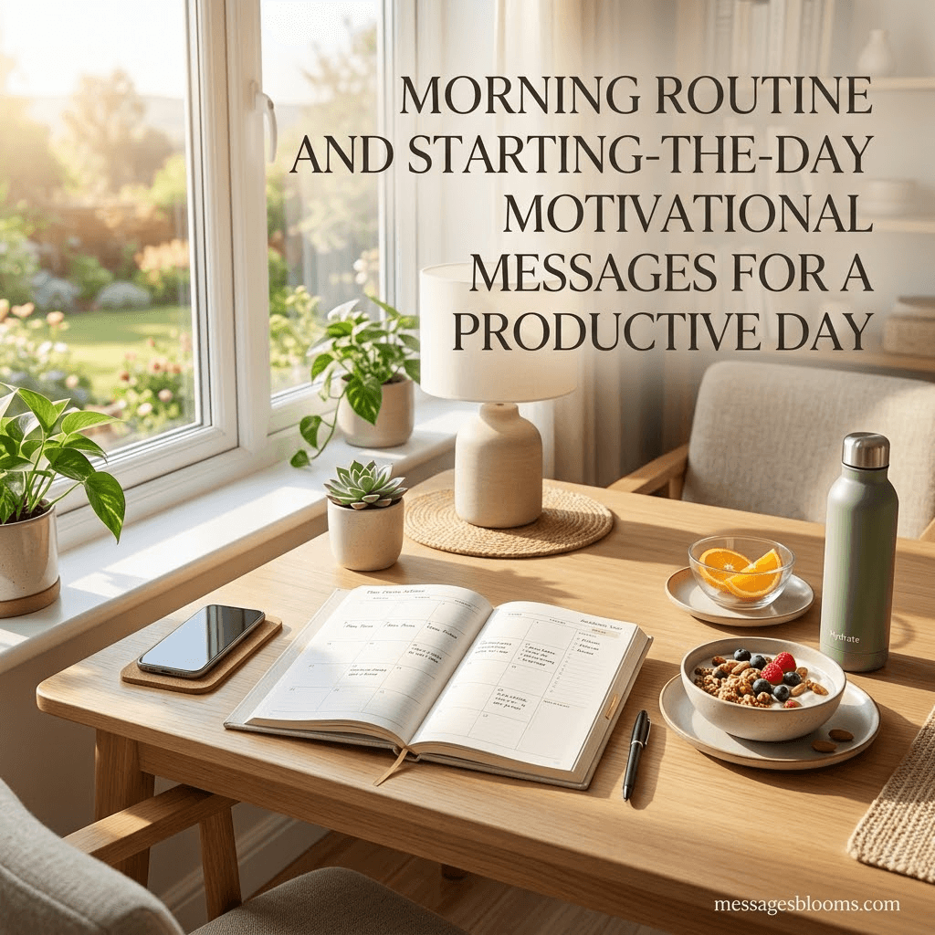 Morning Routine and Starting-the-Day Motivational Messages for a Productive Day