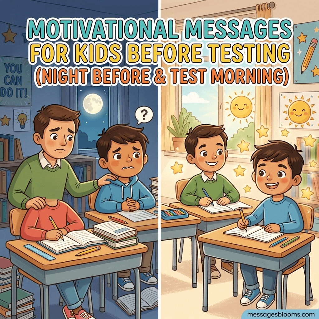 Motivational Messages for Kids Before Testing (Night Before & Test Morning)