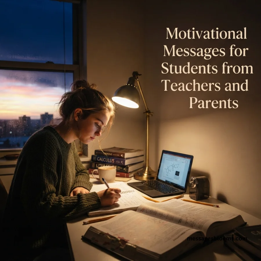 Motivational Messages for Students from Teachers and Parents
