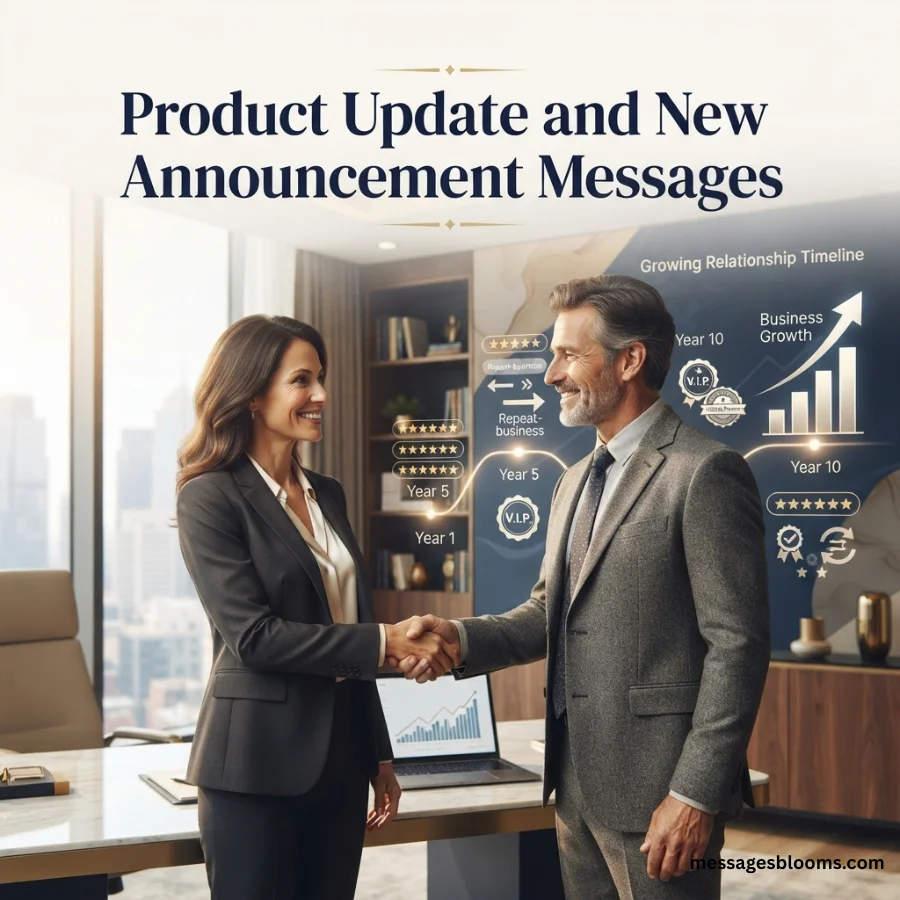 Product Update and New Feature Announcement Messages