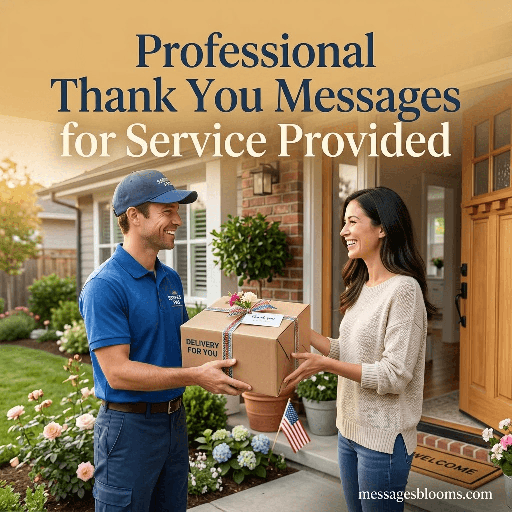 Professional Thank You Messages for Service Provided