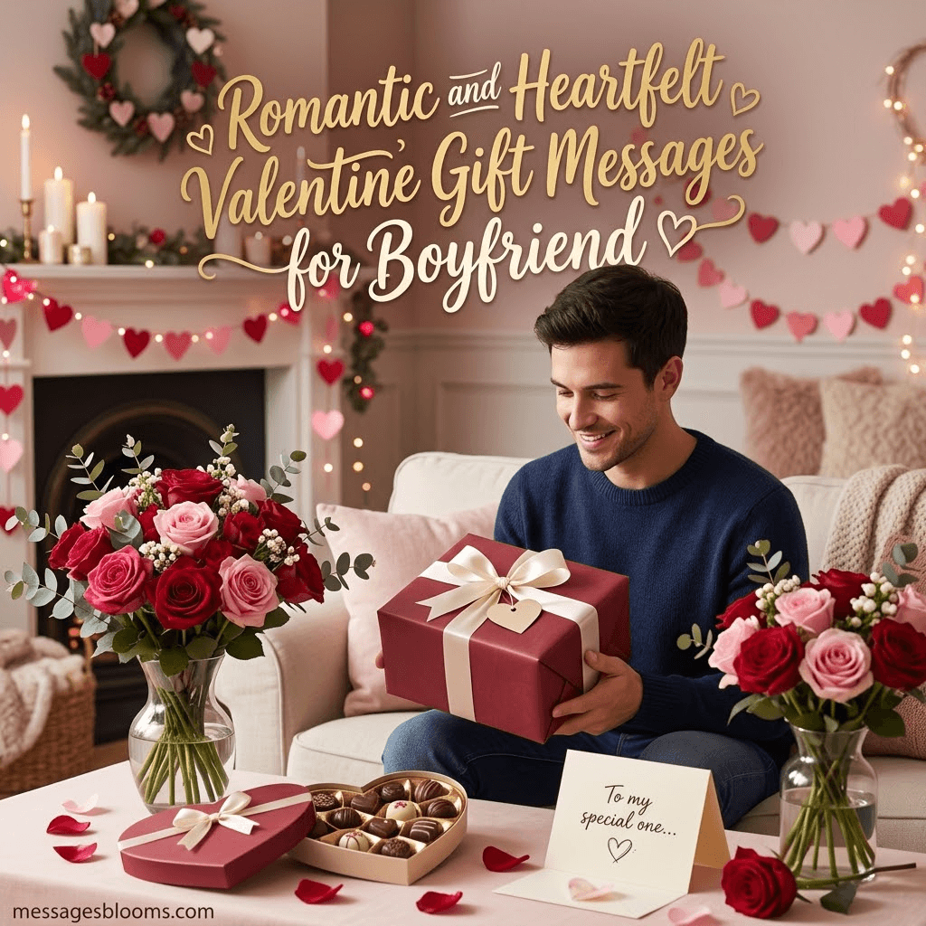 Romantic and Heartfelt Valentine Gift Messages for Boyfriend
