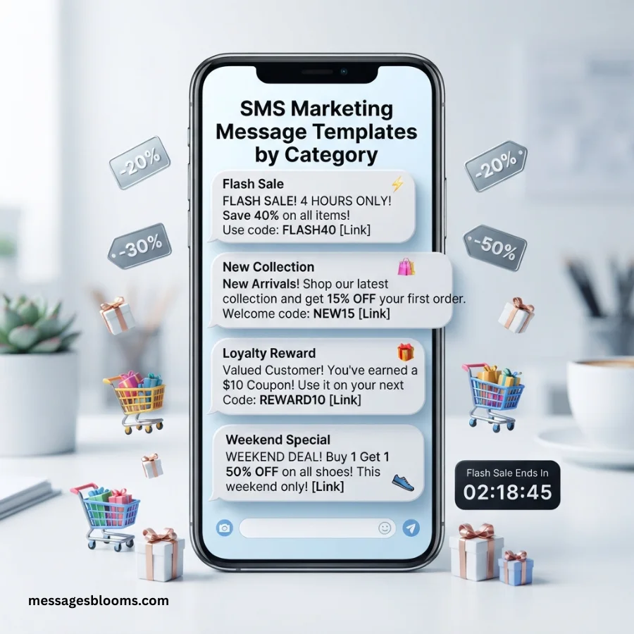 SMS Marketing Message Templates by Category