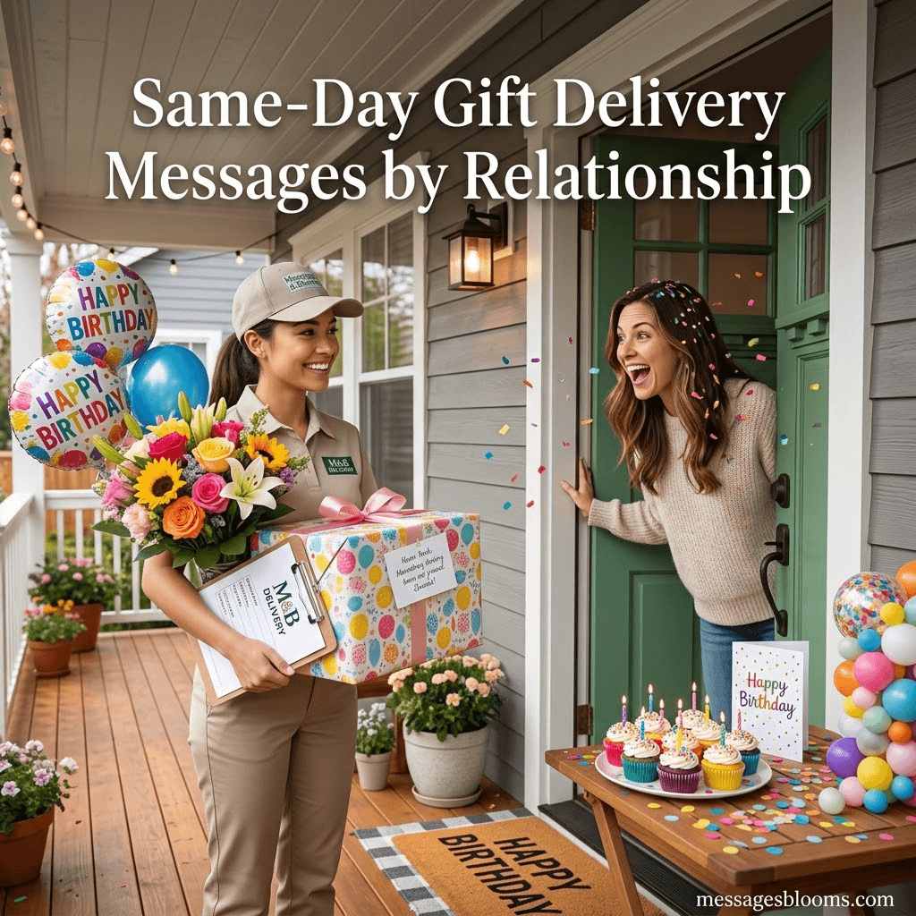 Same-Day Gift Delivery Messages by Relationship