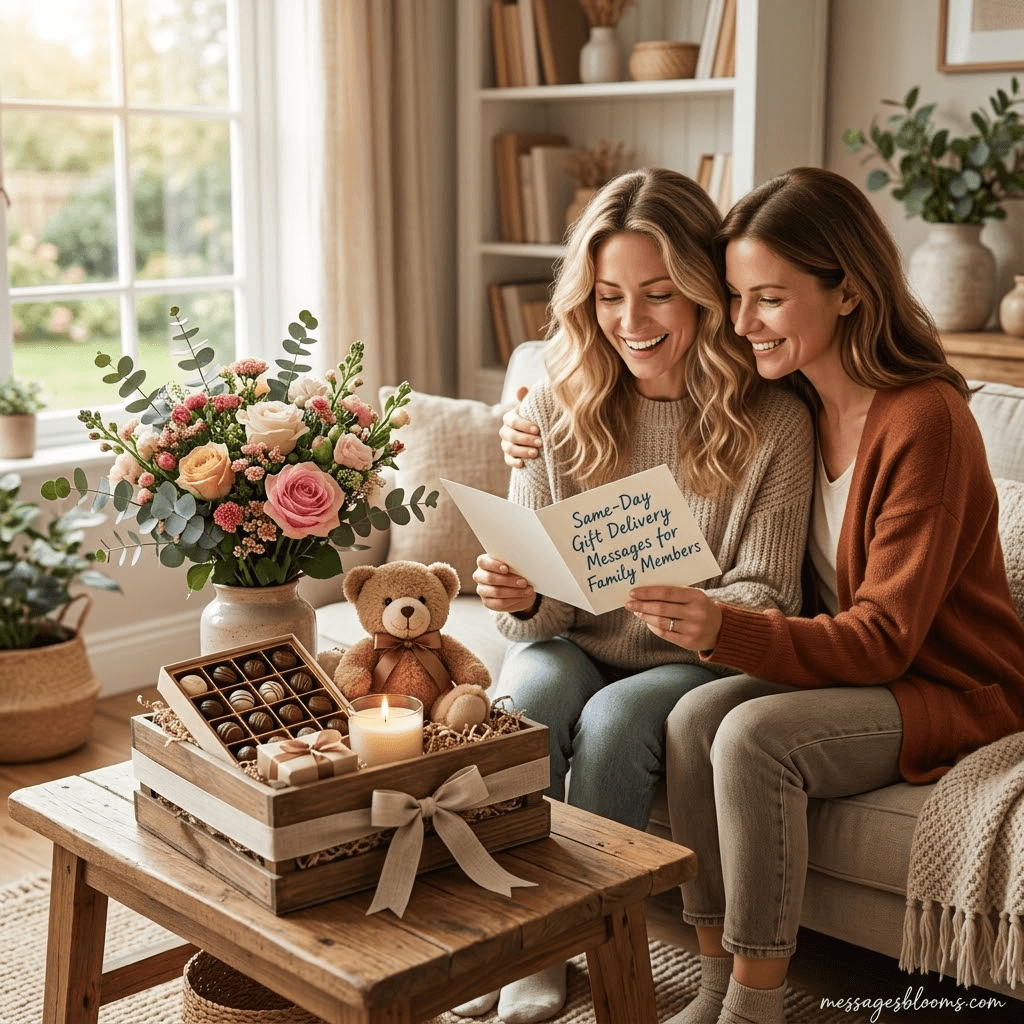 Same-Day Gift Delivery Messages for Family Members